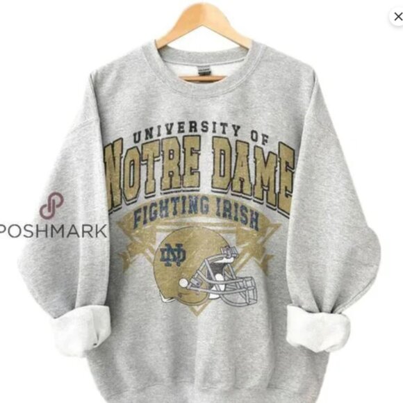 Notre Dame Fighting Irish Football NCAA Sweatshirt Shirt Sweater - Picture 2 of 3